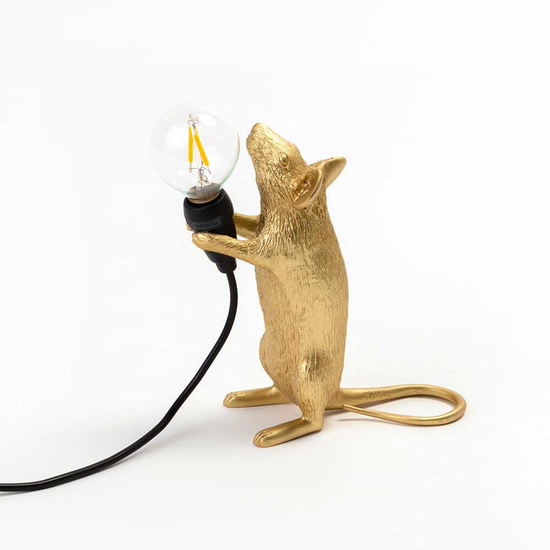 מנורת עכבר זהב עומד