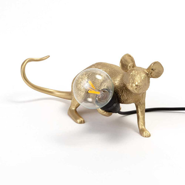 מנורת עכבר זהב שוכב