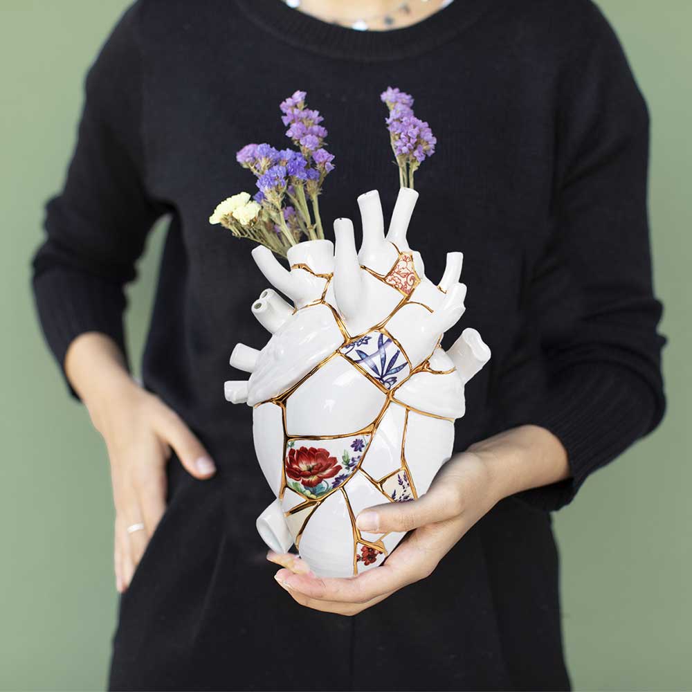 אגרטל לב  Love In Bloom - Kintsugi
