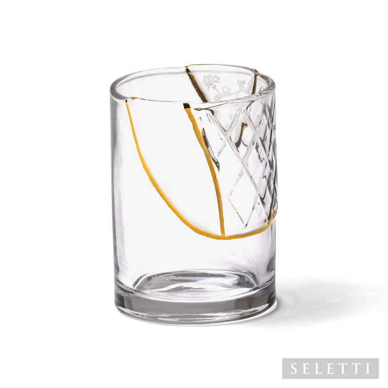 כוס זכוכית  KINTSUGI פסים