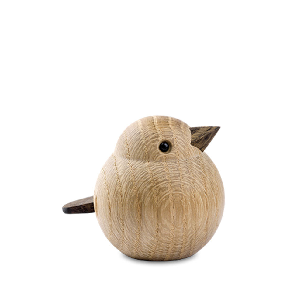פסלון ציפור תינוק עץ