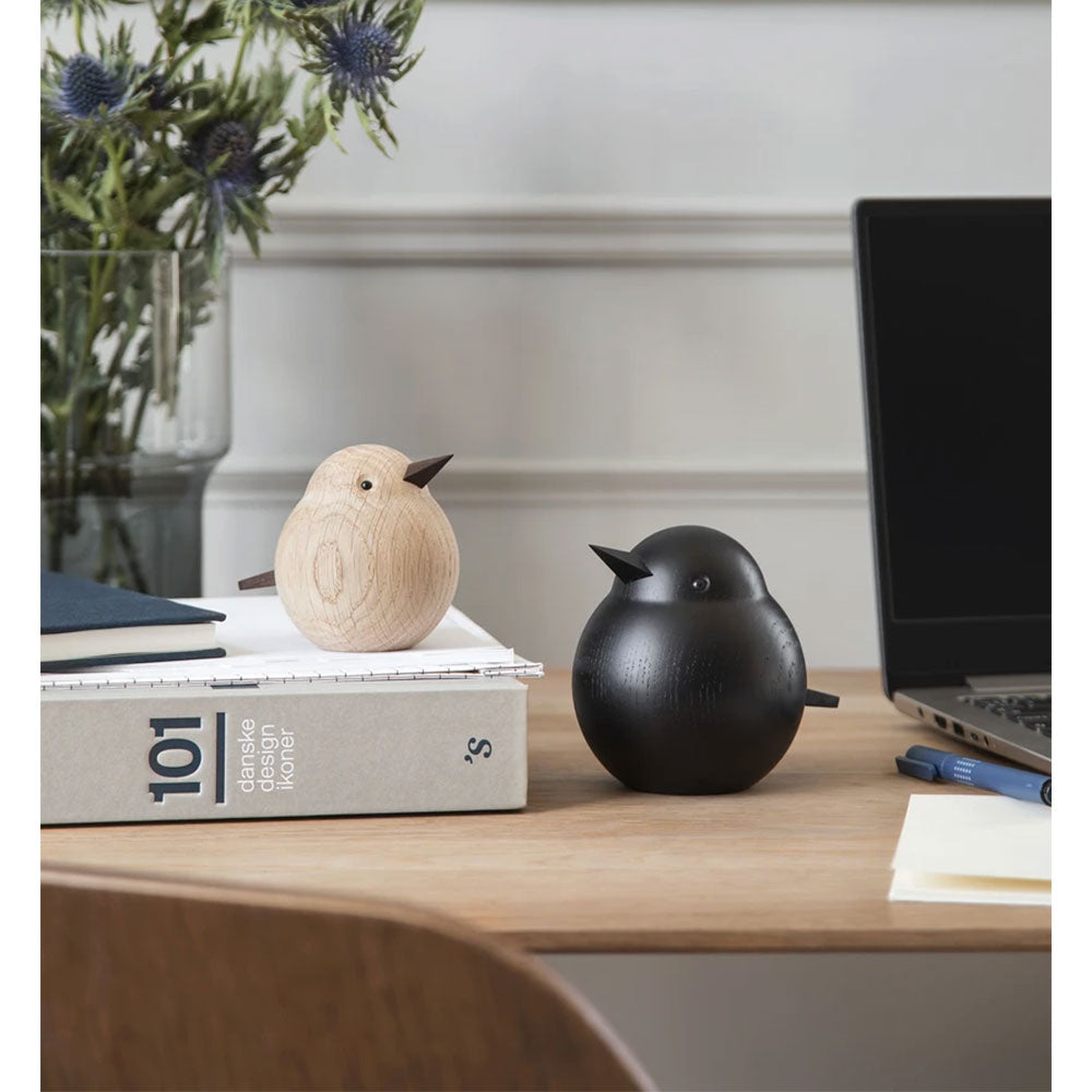 פסלון ציפור אבא עץ בהיר