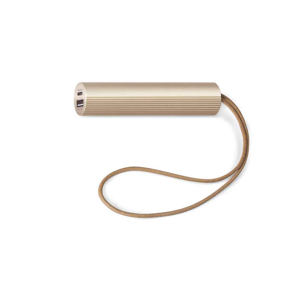 סוללה ניידת Fine Tube - זהב