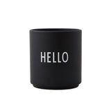 כוס פורצלן HELLO שחור