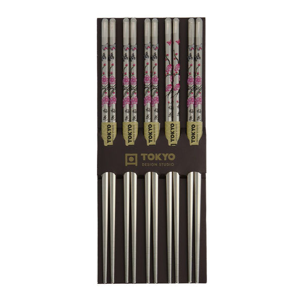 סט 5 צופסטיקס מתכת סאקורה