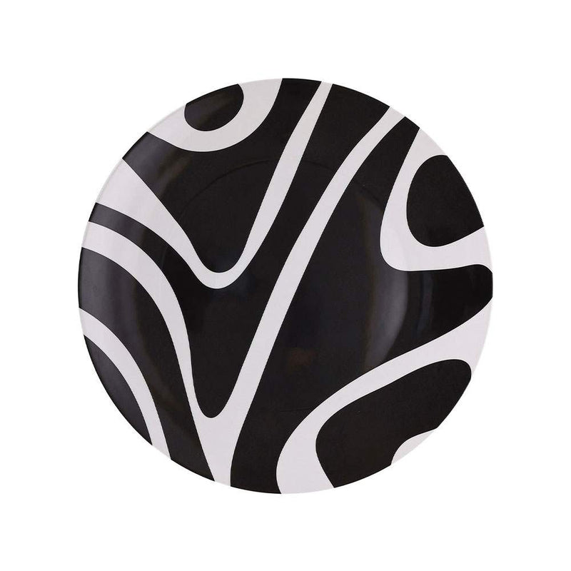 מגש עגול Black  White