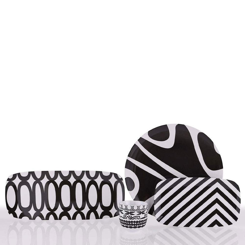 מגש עגול Black  White