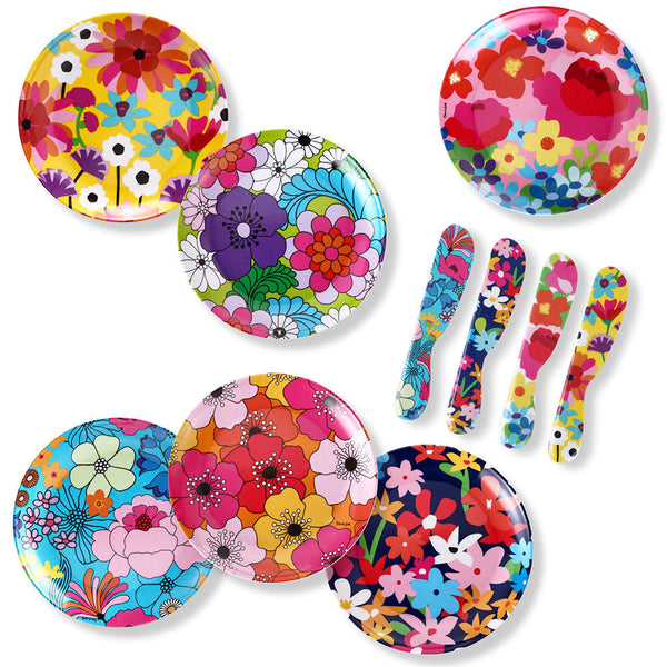 סט 6 צלחות קטנות Floral