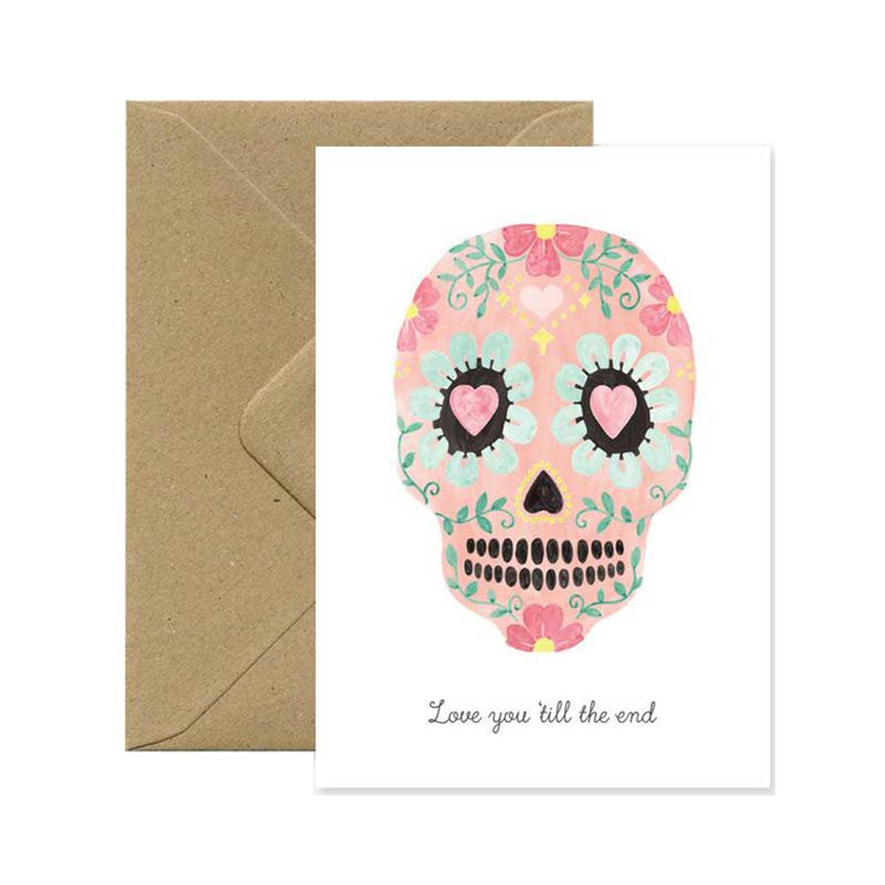 כרטיס ברכה Love you Skull