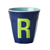 כוס טוטון R ירוק בהיר רקע נייבי