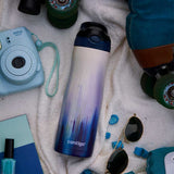 בקבוק מתכת Ashland Chill פסים כחולים 590 מ"ל