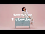 ארונית מתכת Lowdown ורוד כהה