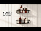 סט 2 מדפי תלייה Cubiko לבן